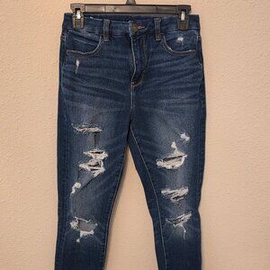 American Eagle Women's Curvy Hi-Rise Jegging Denim Dream Jean, Size 2 Regular